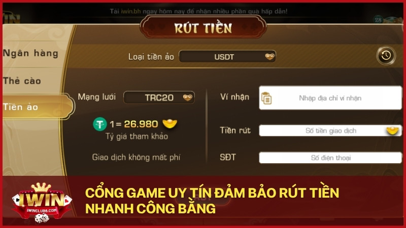 Cổng game uy tín đảm bảo rút tiền nhanh công bằng
